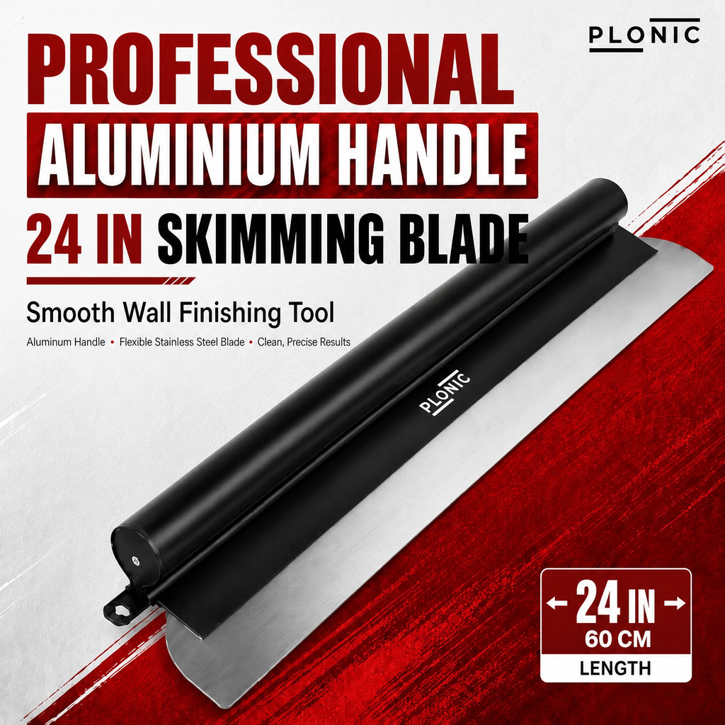 24" Professional Drywall Skimming Blade, 0.5mm 301 Stainless