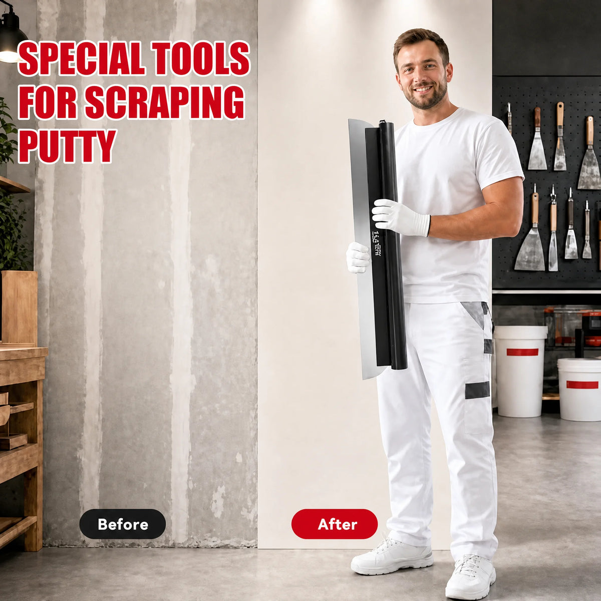32" Professional Drywall Skimming Blade, 0.5mm 301 Stainless